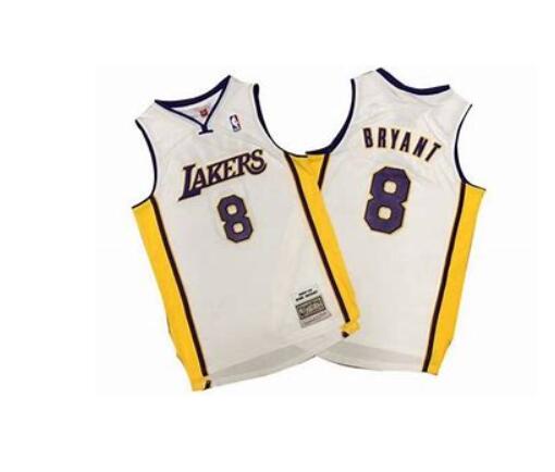 Men Los Angeles Lakers #8 Bryant white jerseys